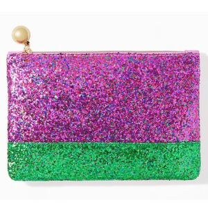 5/$25❣️ Ipsy Glitter Purple 💜 Green 💚Cosmetic Makeup Bag- December 2023 NEW